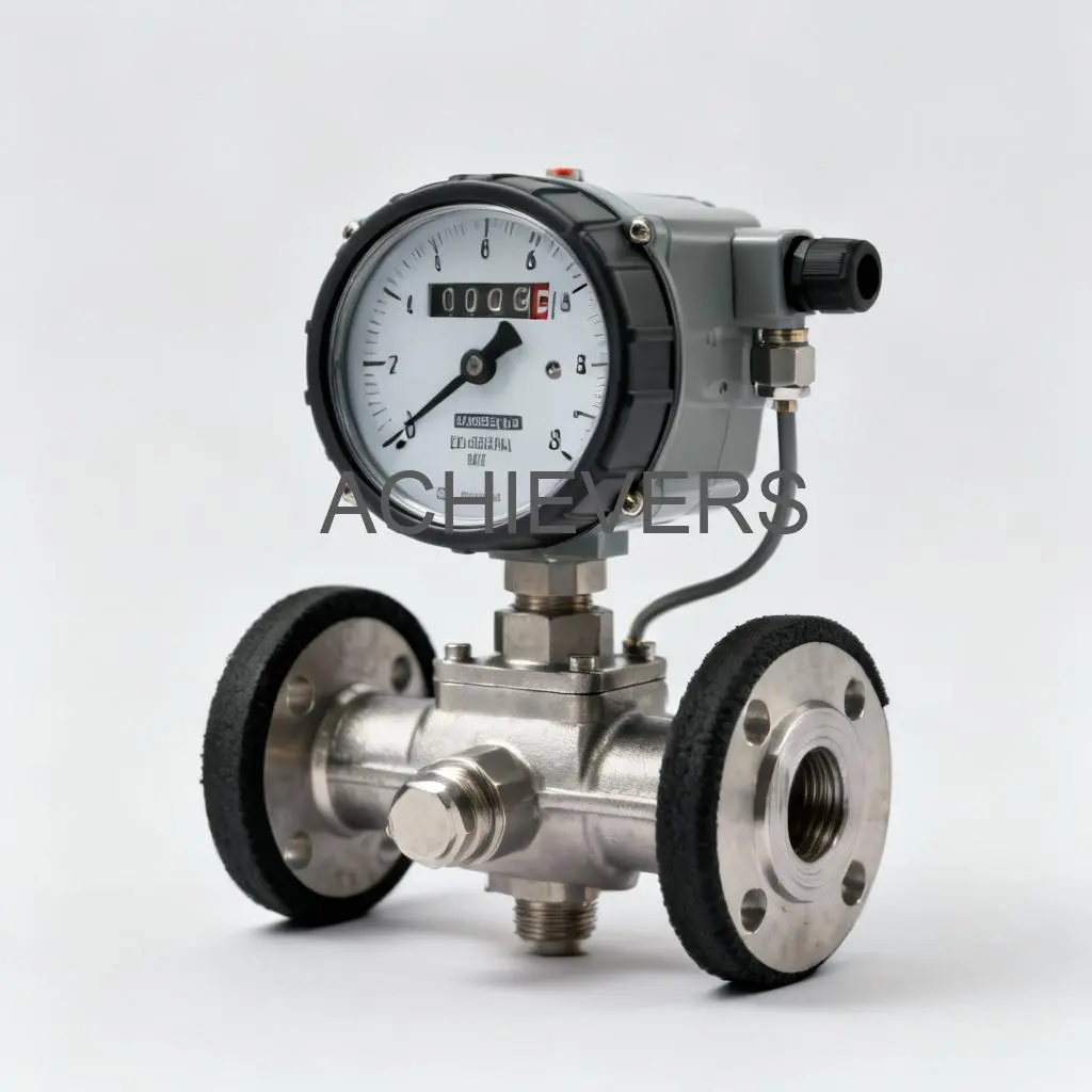 Close-up of a rugged Diesel Flow Meter installed on a fuel dispensing line showing the mechanical counter and reset knob