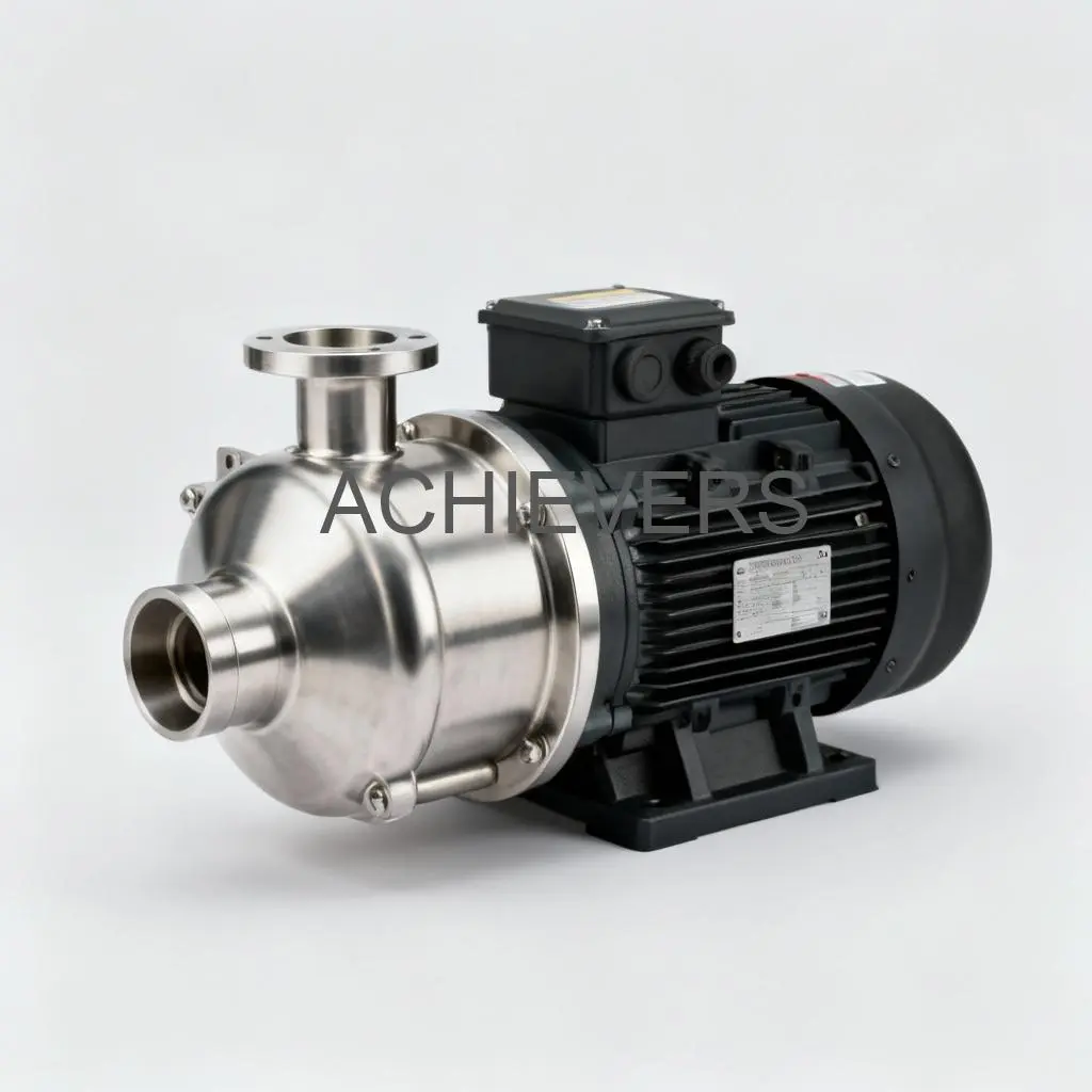 Close-up of SS Pumps showing the stainless steel housing and back pull-out design for easy maintenance