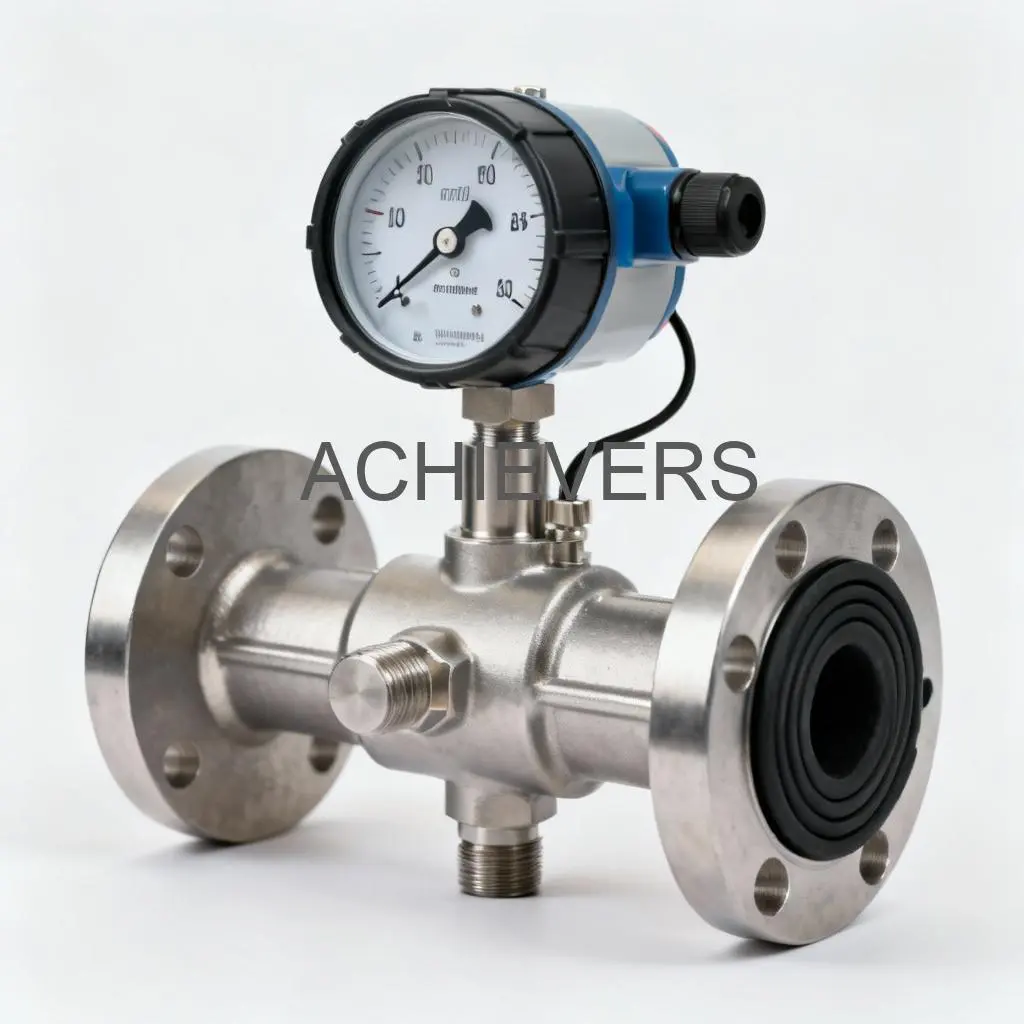 Close-up of Oil Flow Meters installed on a diesel line showing the mechanical register and robust housing