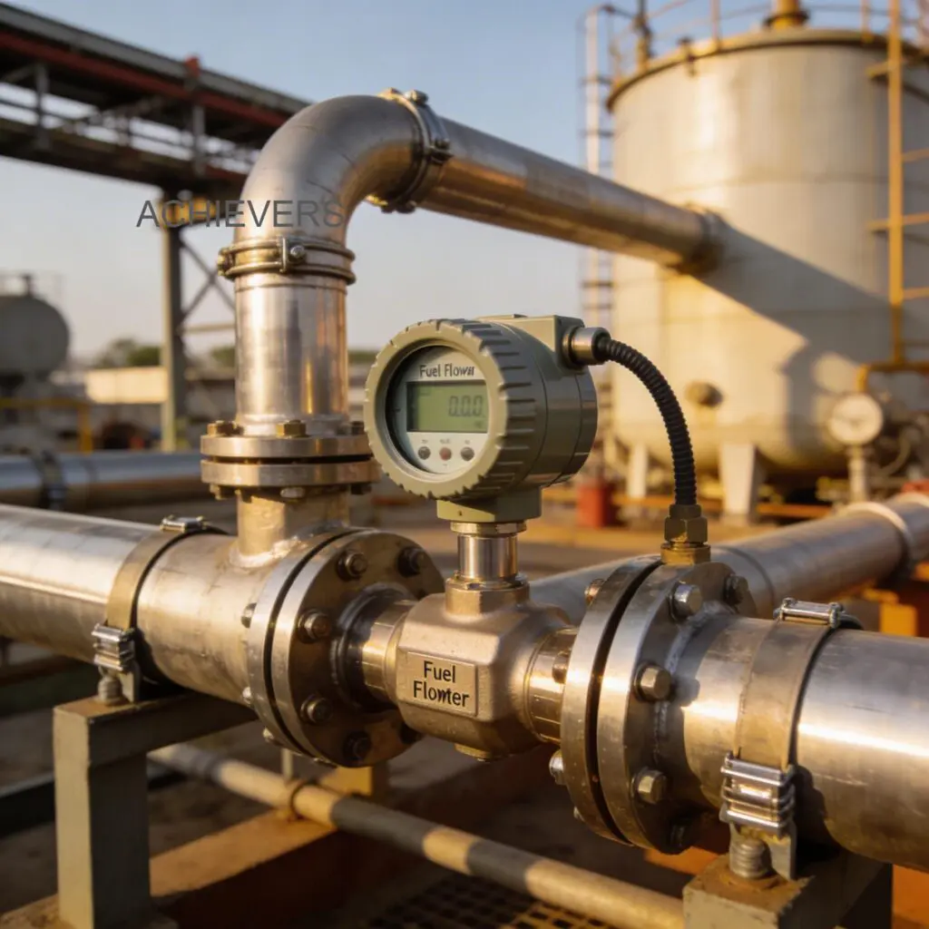 Fuel Flow Meter being used for fleet fueling at a commercial transport yard in India