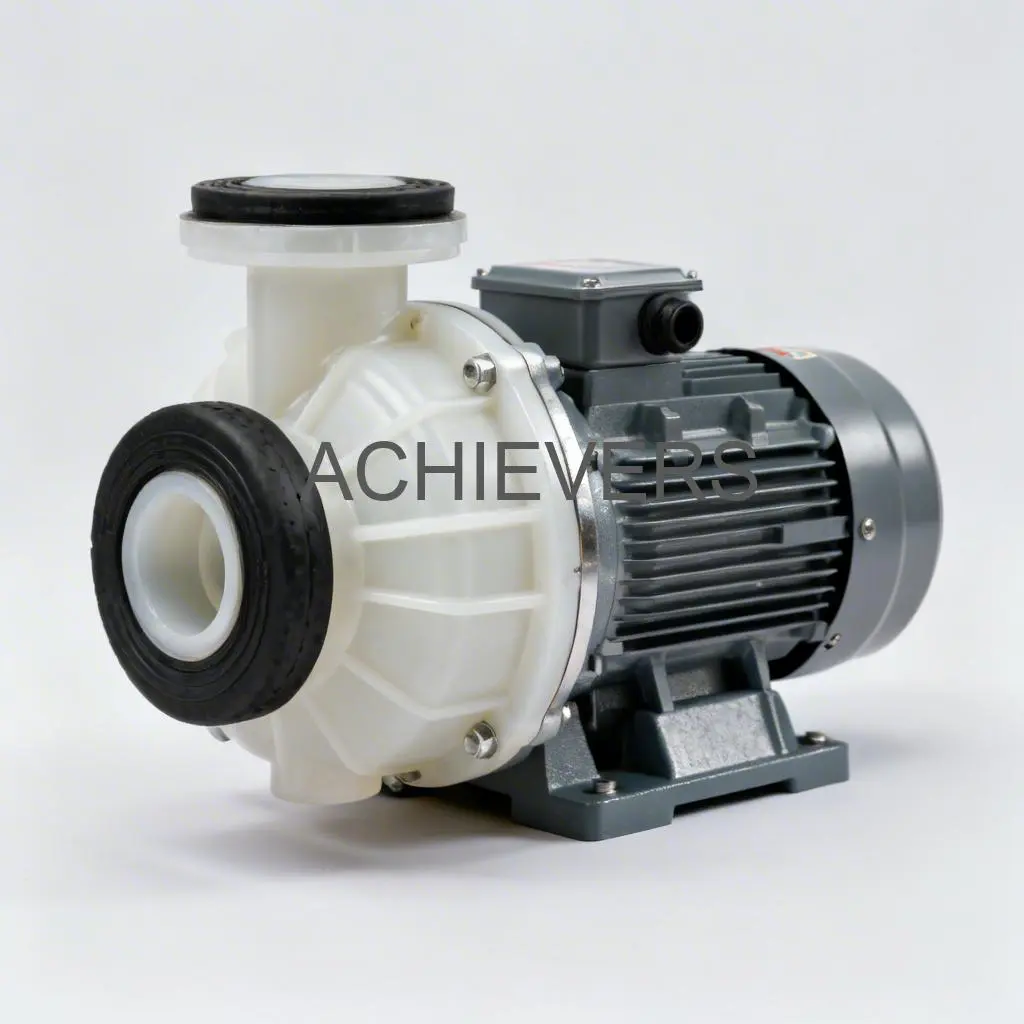 Close-up of cutaway view of PP Pumps showing the impeller and chemical-resistant volute casing