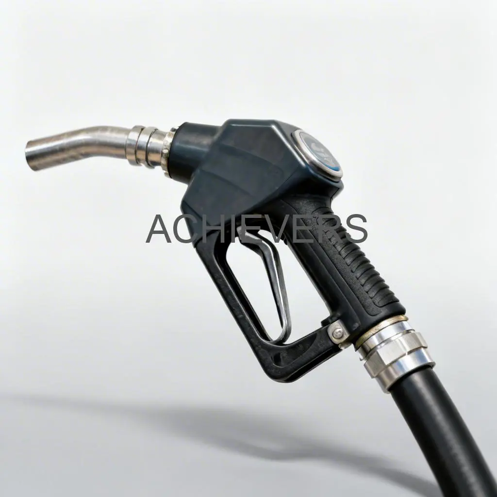 Close-up of Mobile Fuel Dispenser unit showing the mechanical flow meter readout, nozzle, and rugged metal casing