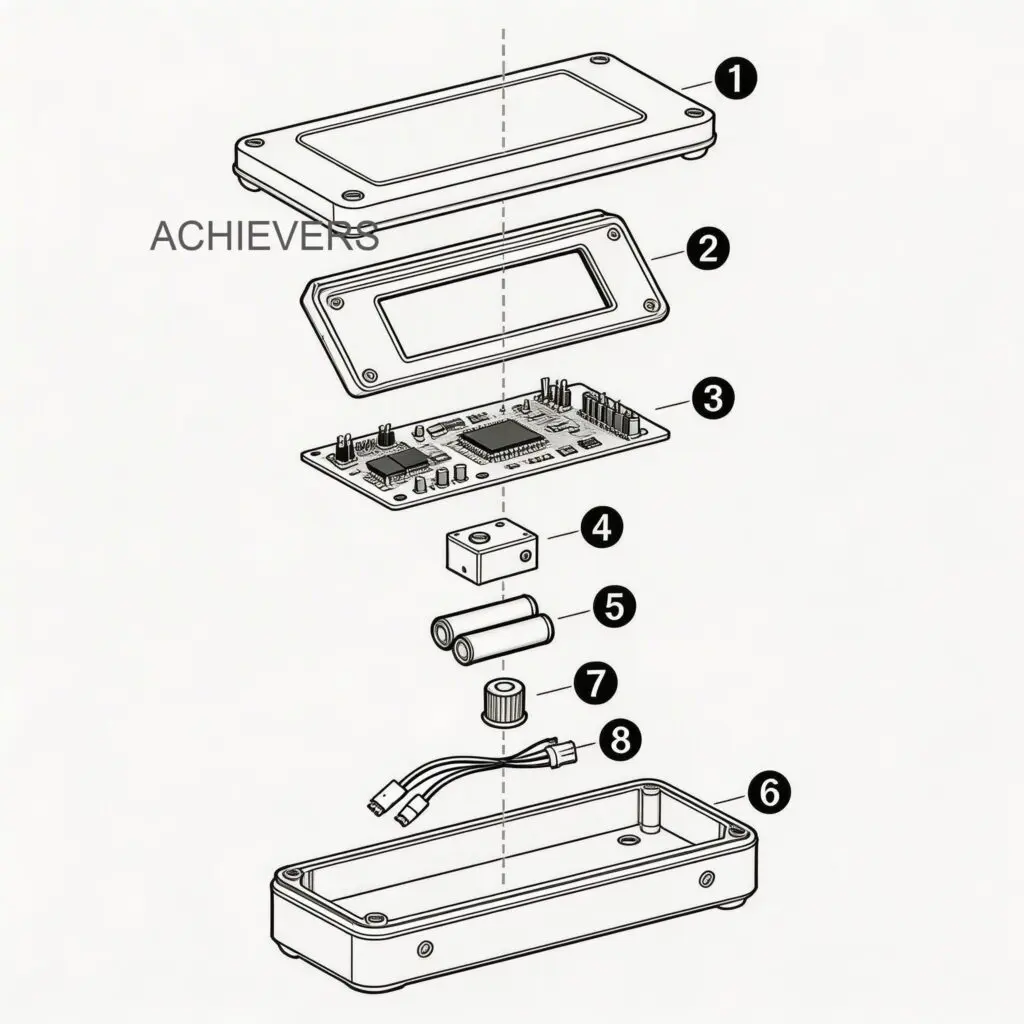 Technical schematic of Oil Flow Meters showing signal flow path, output terminals, and measurement principle