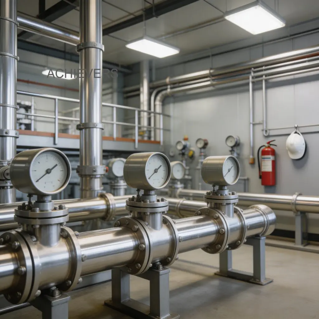 Oil Flow Meters installed at Indian industrial site with correct piping setup for accurate measurement