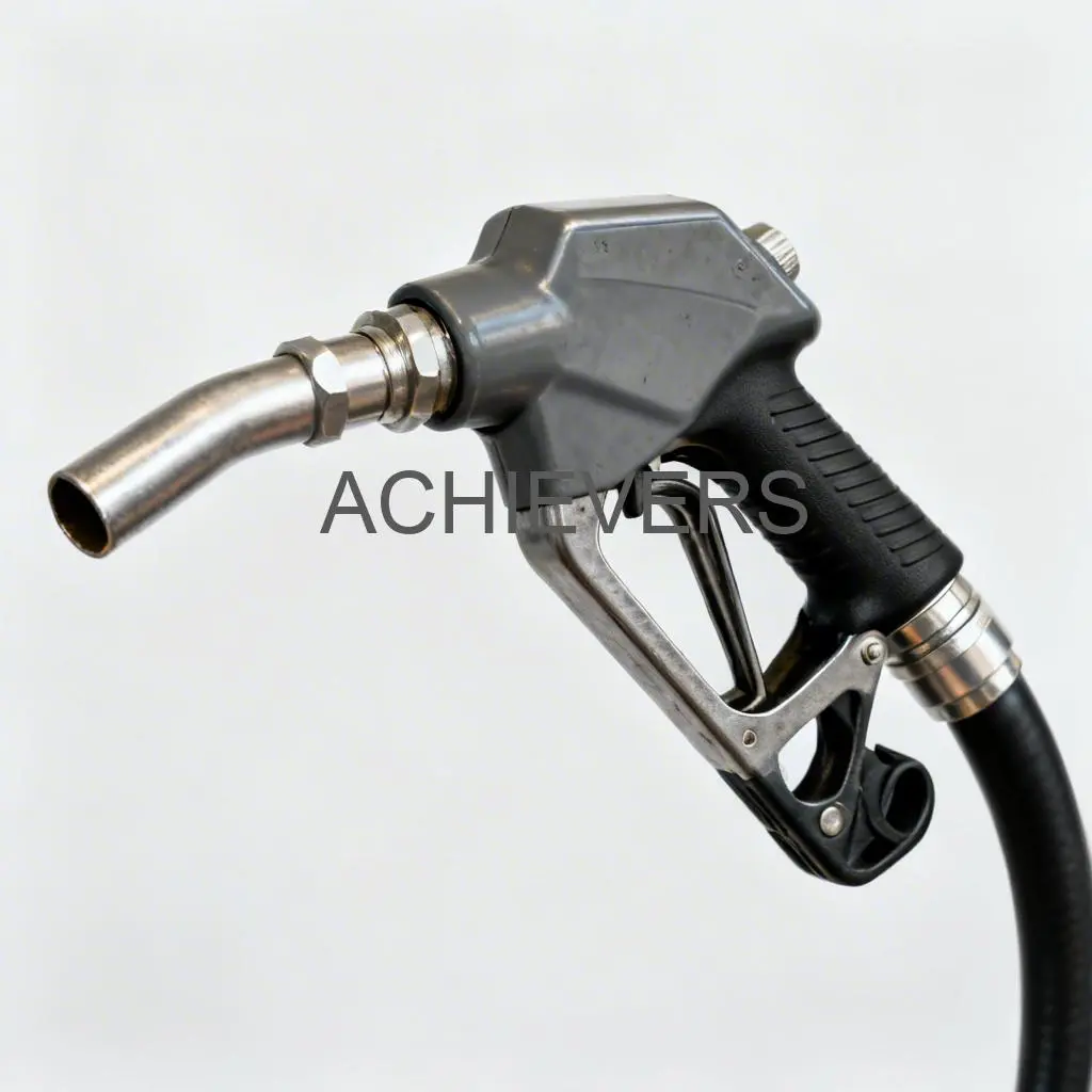 Close-up of Fuel Dispenser installed on a diesel dispensing skid showing digital display, nozzle assembly, and receipt printer slot