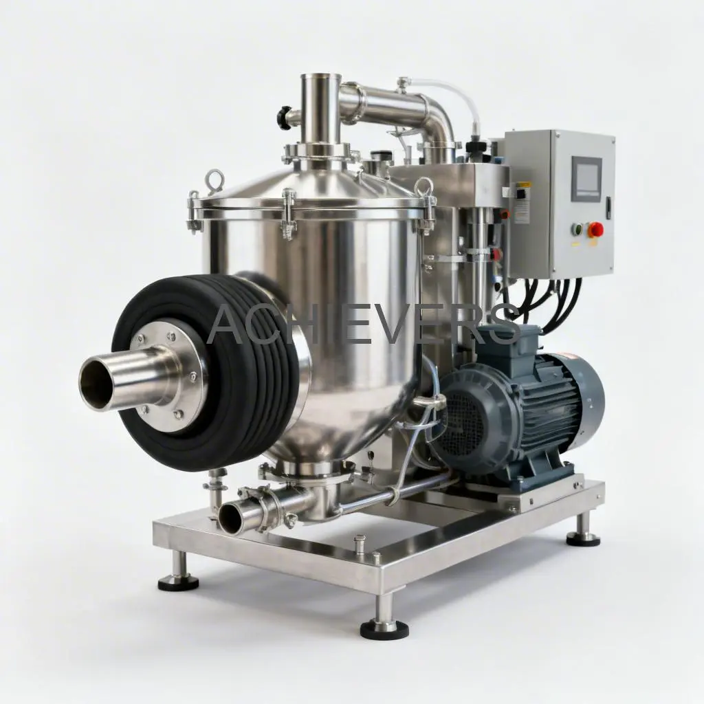 Close-up of a Liquid Batching System installed on an industrial skid showing the flow meter, PLC panel, and pneumatic valve assembly