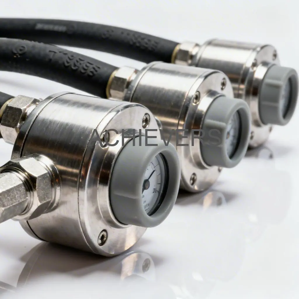 Close-up of Oil Flow Meters installed on a heavy-duty industrial lube skid showing mechanical display and flanged connections