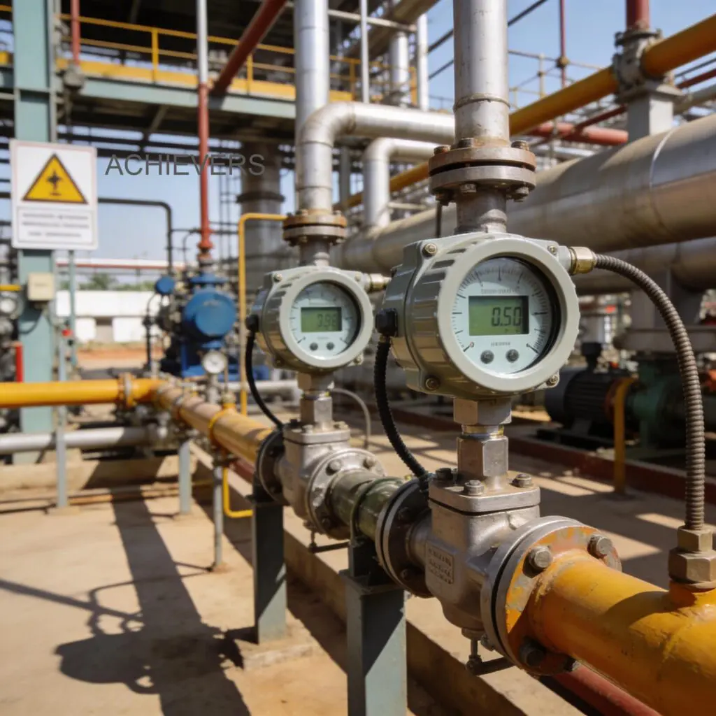 Oil Flow Meters in productive use demonstrating measurable financial output at Indian industrial site
