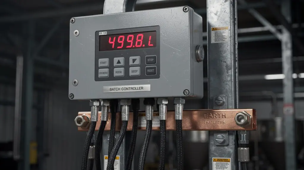 CE-136 preset batching system controller with proper electrical earthing