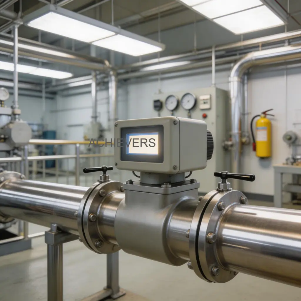 Industrial diesel flow meter operating productively on a high-capacity loading gantry, demonstrating excellent site housekeeping, clear isolation valves, and accessible service points under severe environmental conditions