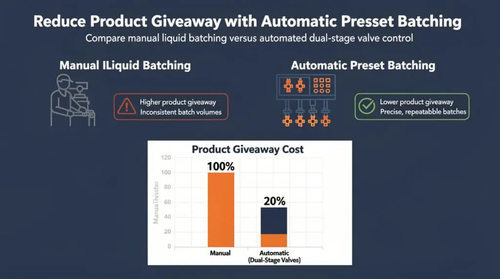 Infographic showing ROI and cost savings of automatic preset batching systems