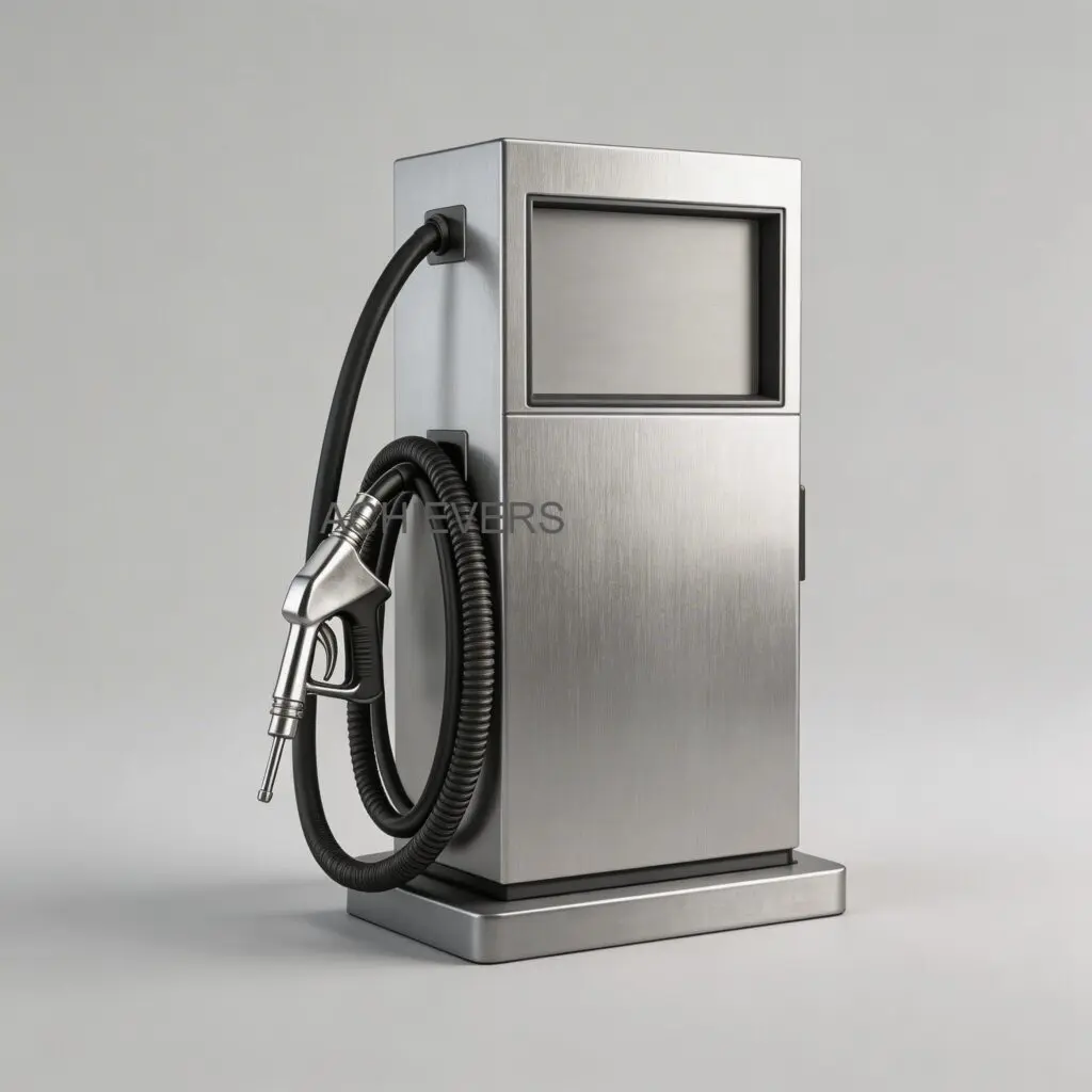 Mobile Fuel Dispenser mounted on a heavy-duty bowser refueling a transit mixer in a dusty Indian RMC plant environment, demonstrating field deployment and hose management under harsh conditions