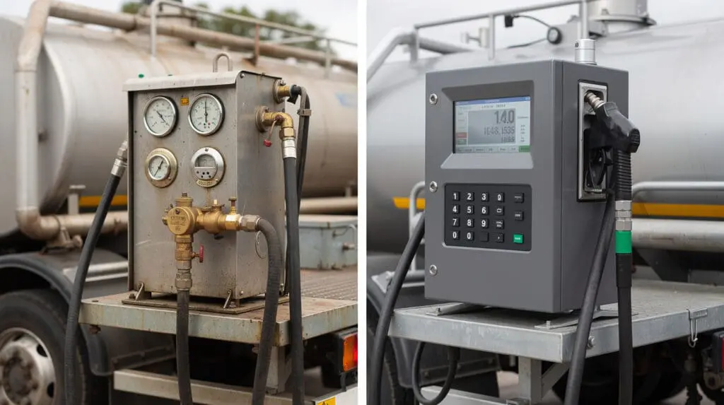 Comparison of CE-117 mechanical dispenser and CE-206 digital mobile fuel dispenser