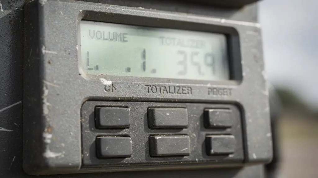 Digital preset controller display on the CE-204 high accuracy mobile dispenser