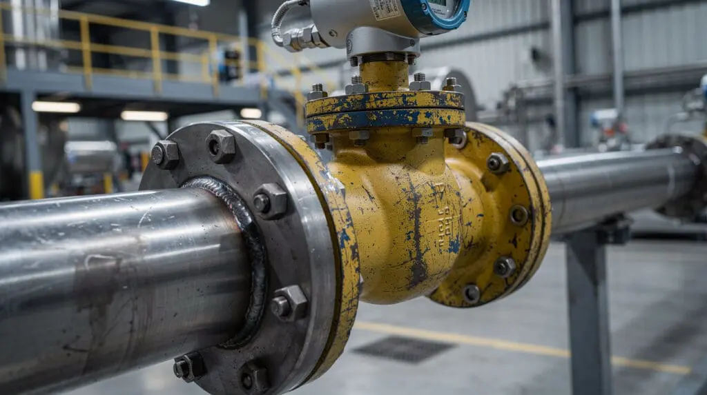 Inline strainer and air eliminator protecting a positive displacement flow meter
