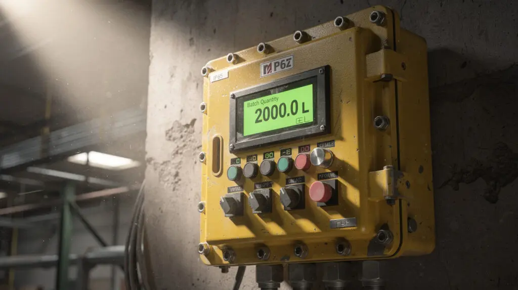 Flameproof IP65 batch controller enclosure for hazardous industrial environments