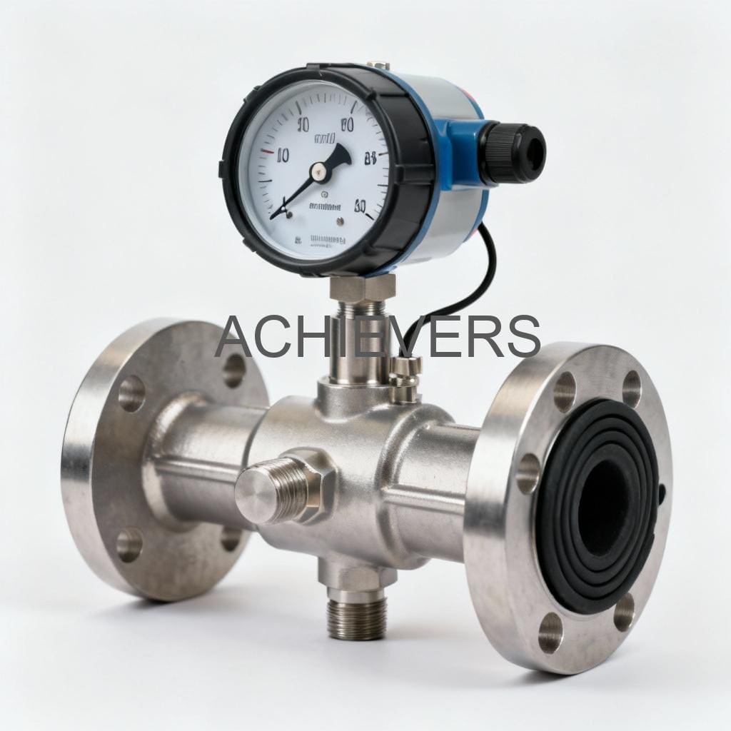 Close-up of Oil Flow Meters installed on a diesel line showing the mechanical register and robust housing