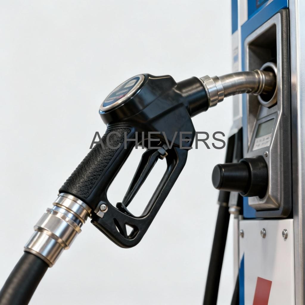 Close-up of a Fuel Dispenser nozzle and digital display unit ensuring precise diesel measurement for industrial fleet management