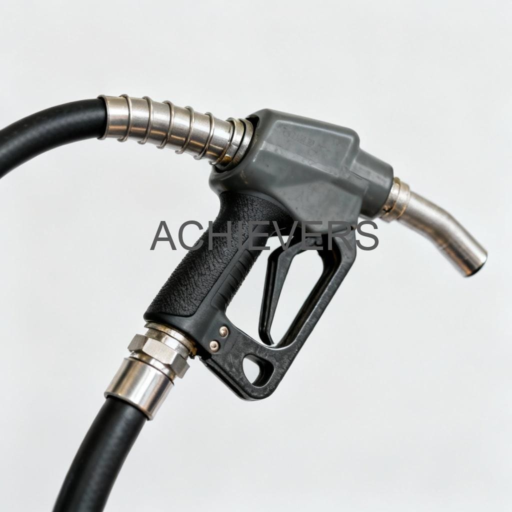 Close-up of Fuel Dispenser system installed with flow meter and nozzle for precise diesel transfer