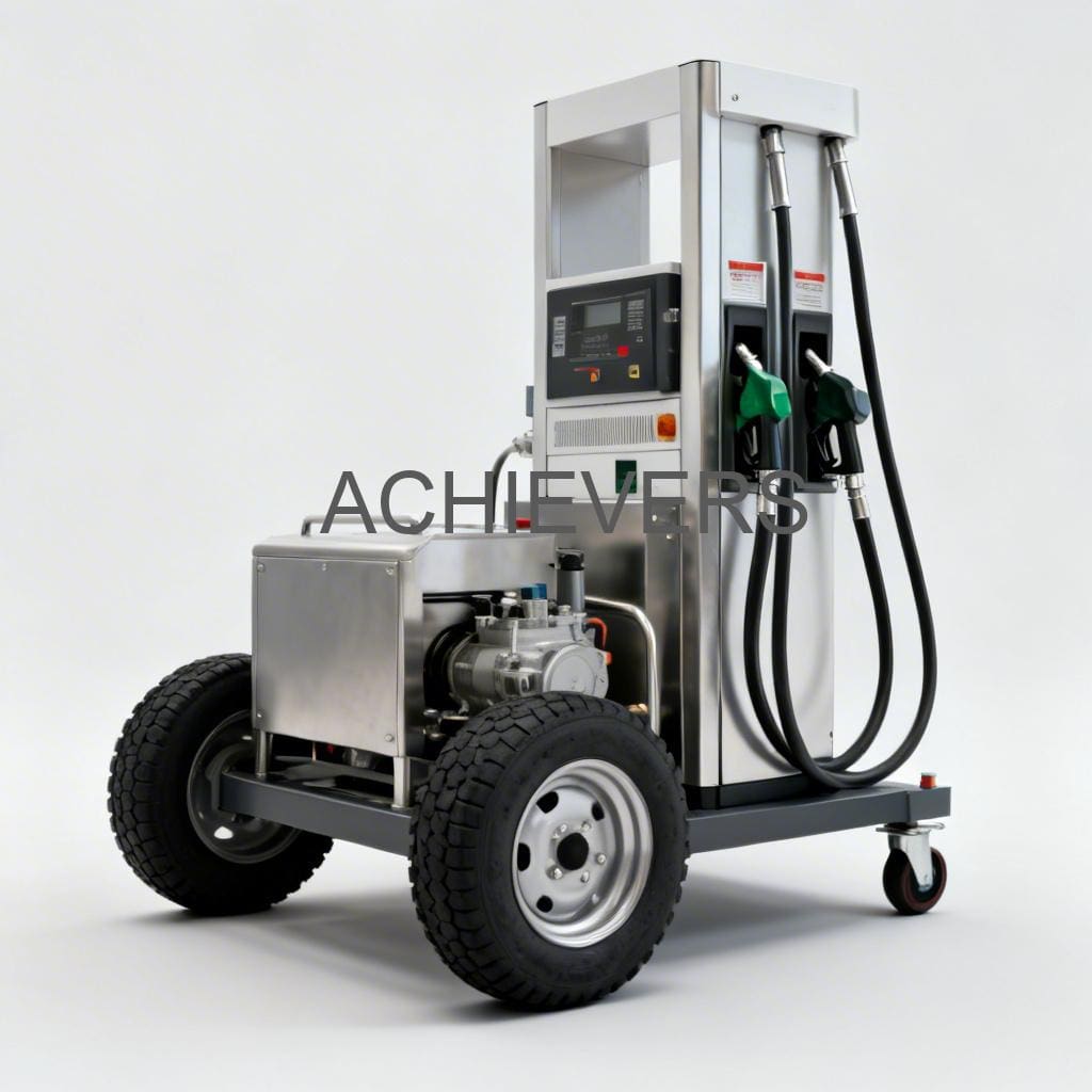 Internal components of a Mobile Fuel Dispenser including pump, meter, and filtration system mounted on a skid