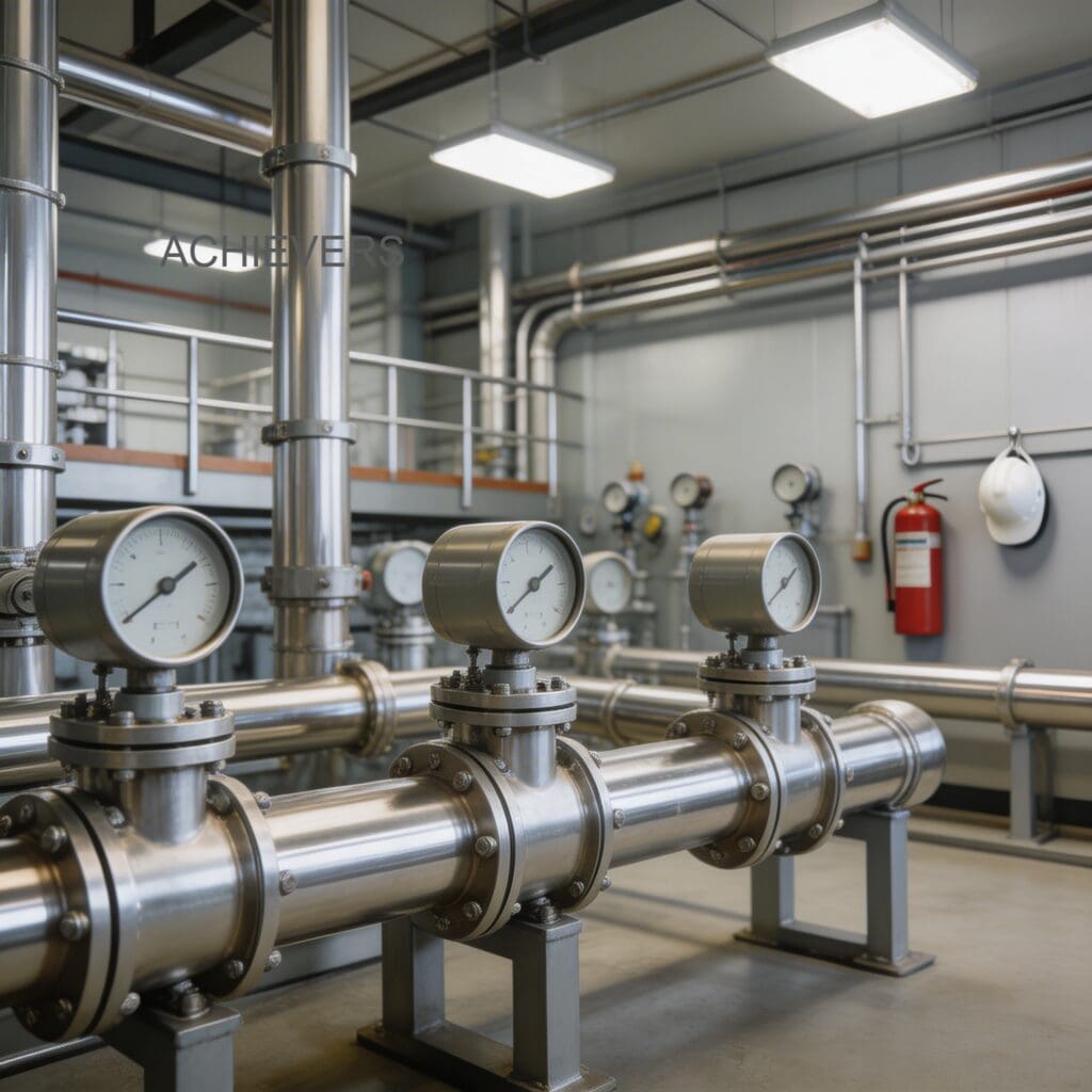 Oil Flow Meters installed at Indian industrial site with correct piping setup for accurate measurement