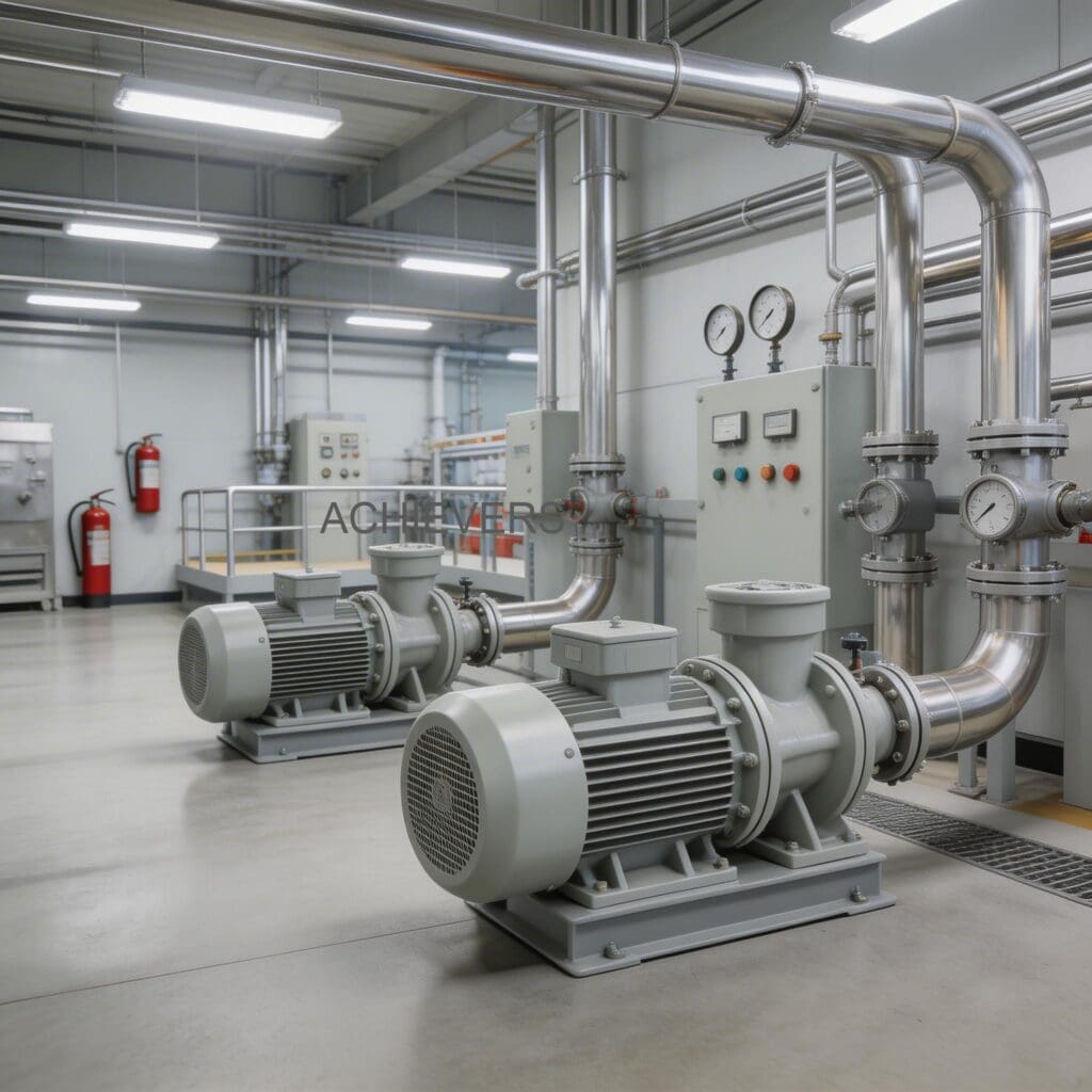 PP Pumps in active use at an Indian industrial site handling corrosive ETP fluids