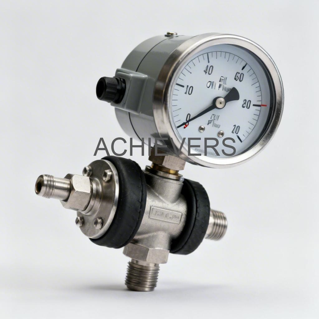 Close-up of Oil Flow Meters showing the mechanical counter and robust flange connections ready for installation