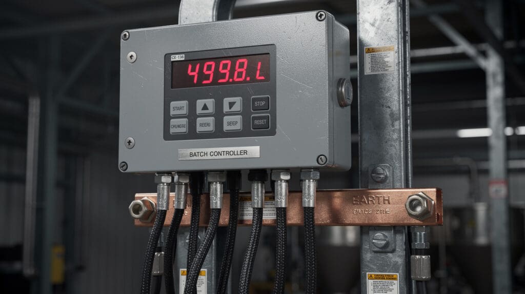 CE-136 preset batching system controller with proper electrical earthing