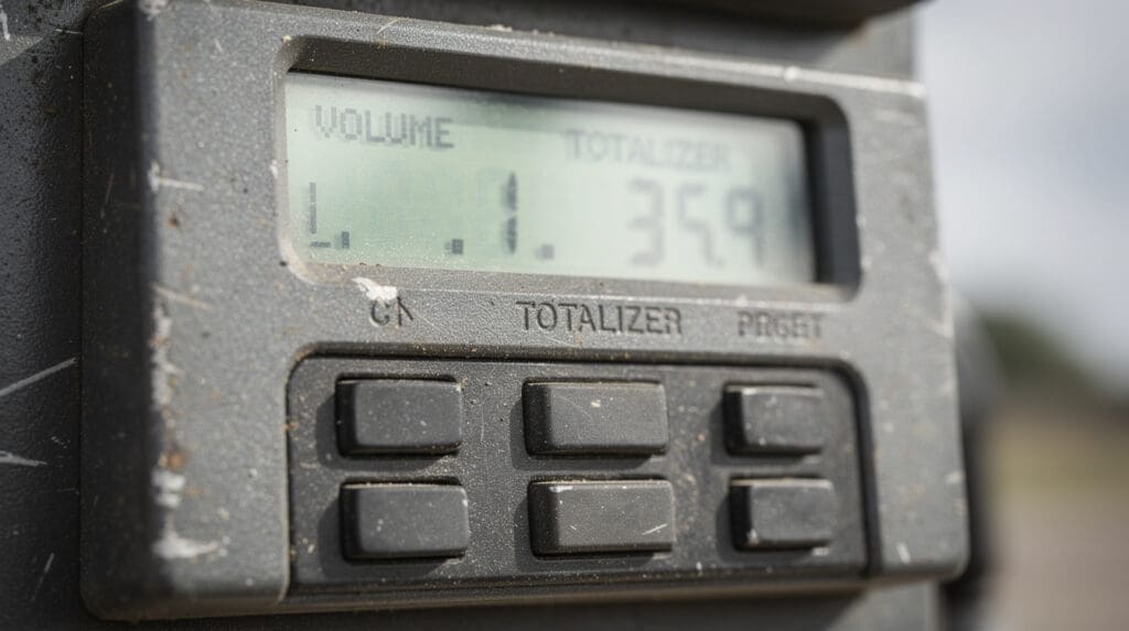 Digital preset controller display on the CE-204 high accuracy mobile dispenser