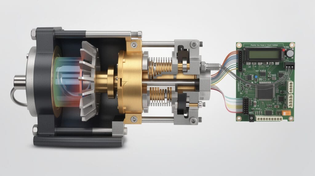 Internal positive displacement meter and rotary vane pump of CE-206 dispenser