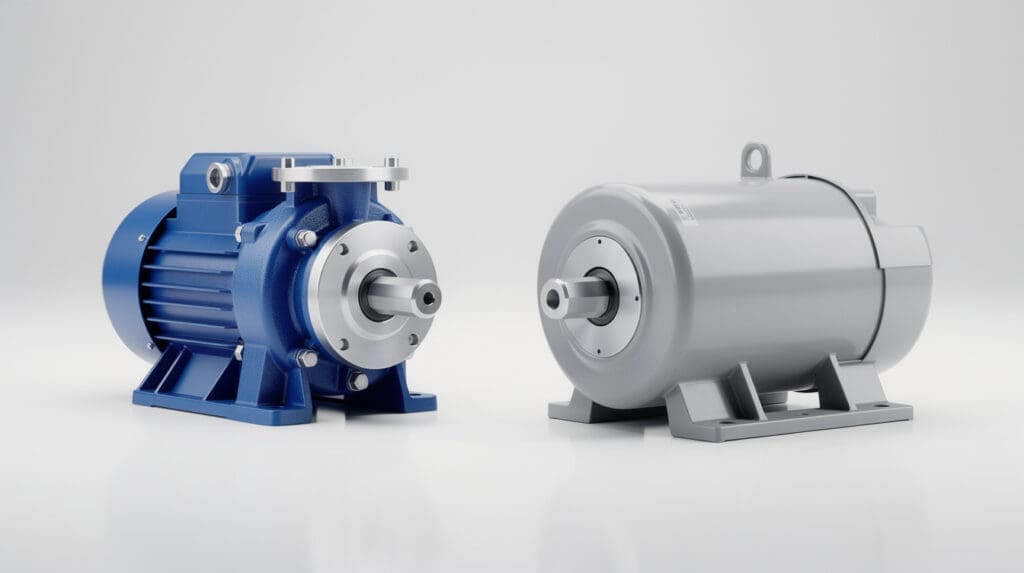 Comparison between standard PP mechanical seal pump and PP magnetic drive pump