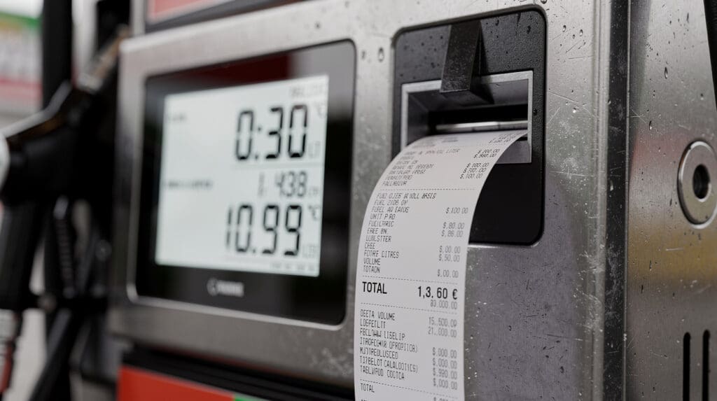Digital display and receipt printer of the CE-204 high accuracy diesel dispenser