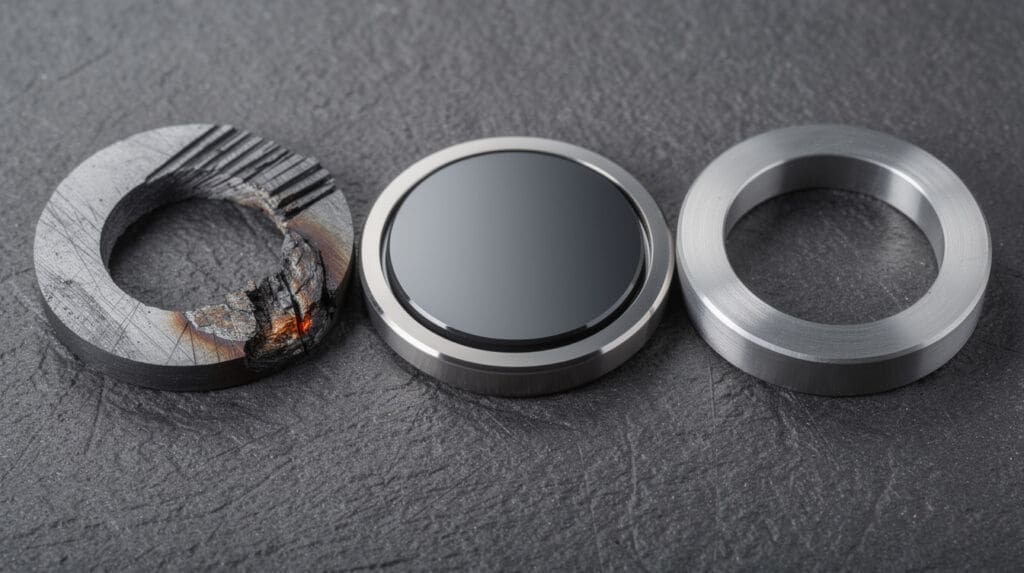 Comparison of Carbon, Silicon Carbide, and Tungsten Carbide mechanical seal faces for centrifugal pumps