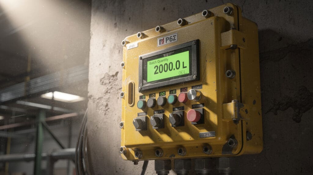Flameproof IP65 batch controller enclosure for hazardous industrial environments